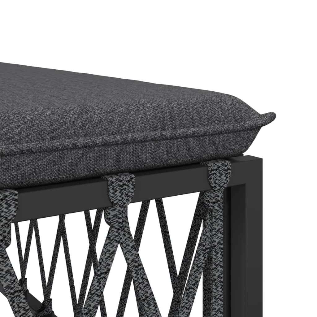 Anself 7 Piece Patio Set with Cushions Anthracite Steel