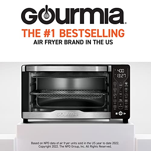 Gourmia Toaster Oven Air Fryer Combo Cooking Presets 1700W Digital Air Fryer Oven