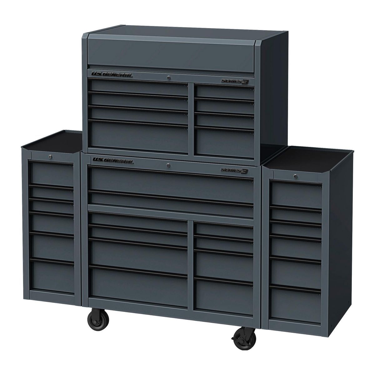 U.S. GENERAL 42 in. x 22 in. Top Chest, Series 3, Black