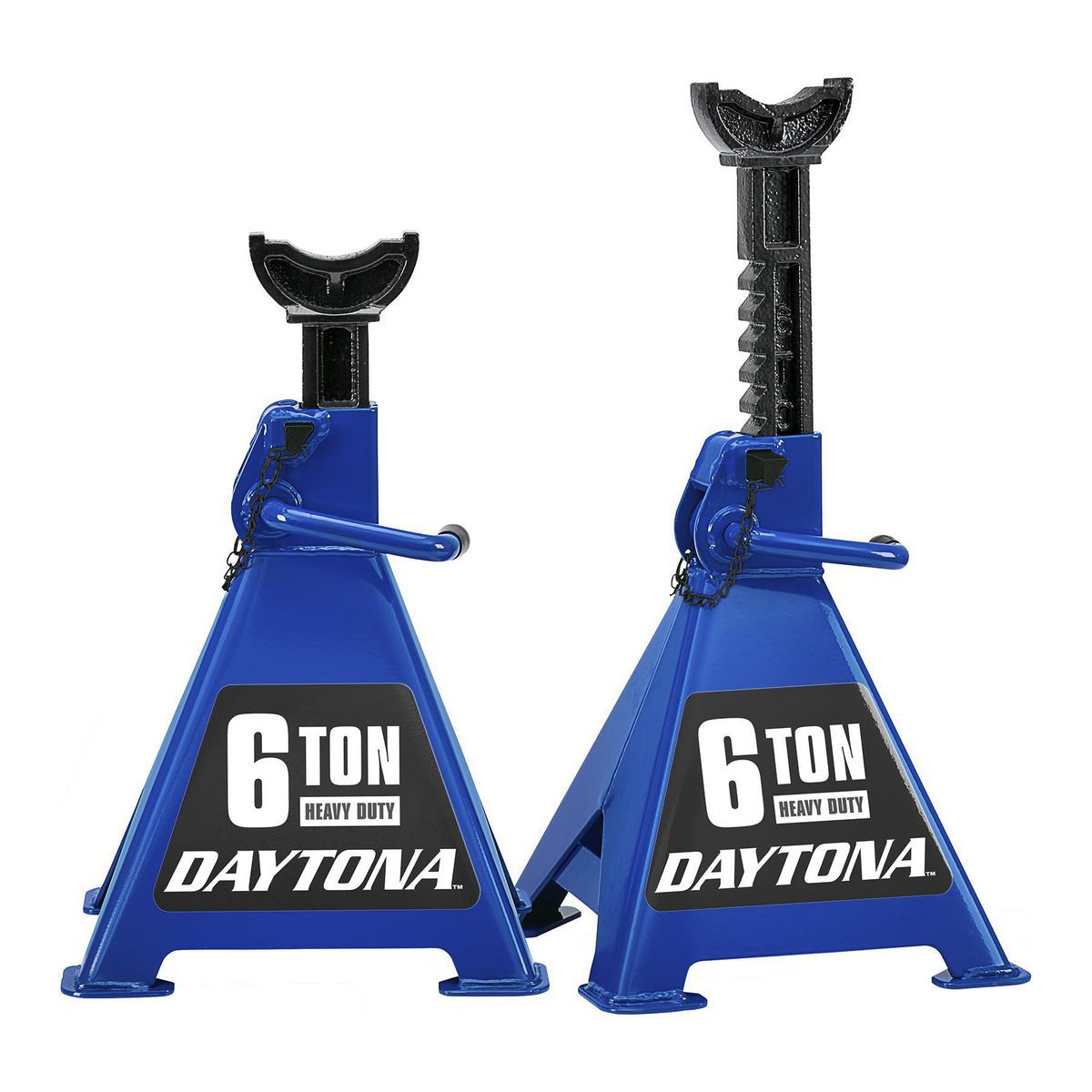 DAYTONA 6 Ton Heavy Duty Ratcheting Jack Stands, Slate Gray
