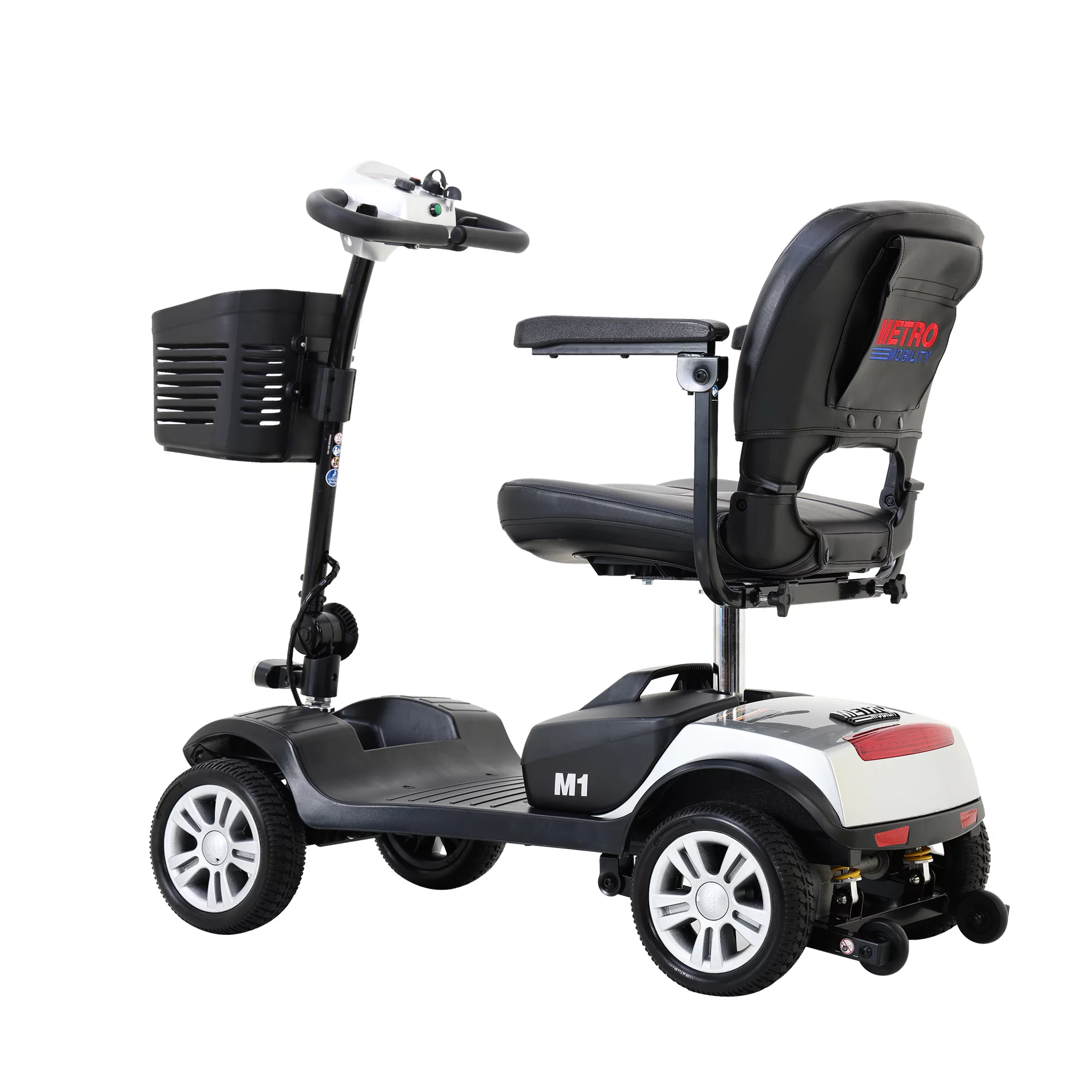 Travel Mobility Scooter, Heavy Duty Electric Scooters with 4 Anti-Tip Wheels, Compact Lightweight Mobility Scooters for Senior Adults Elderly, Foldable Mobility Scooter, Holds 300lbs, Purple