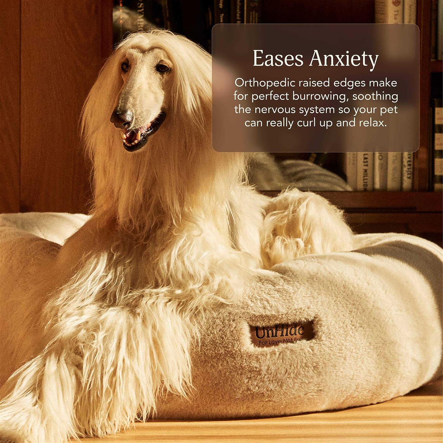 UnHide Floof Pet Bed Extra Soft Dog Bed Removable Faux Fur Cover - Pet Supplies online store