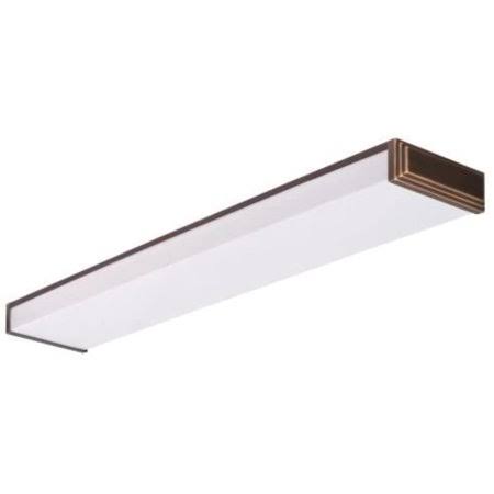 Lithonia Lighting 10648RE BZ Fluorescent Linear Decorative Wraparound Light for Kitchen | Attic | Basement | Home, Bronze, Energ