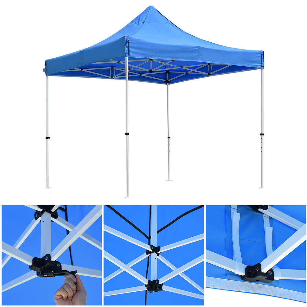 Instahibit 10x10 ft Pop Up Canopy Tent Commercial Instant Shelter Flea Market Canopy w/ Roller Bag