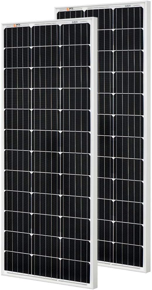 RICH SOLAR 100 Watt 12 Volt Monocrystalline Solar Panel High Efficiency Solar Module Charge Battery for RV Trailer Camper Marine Off Grid
