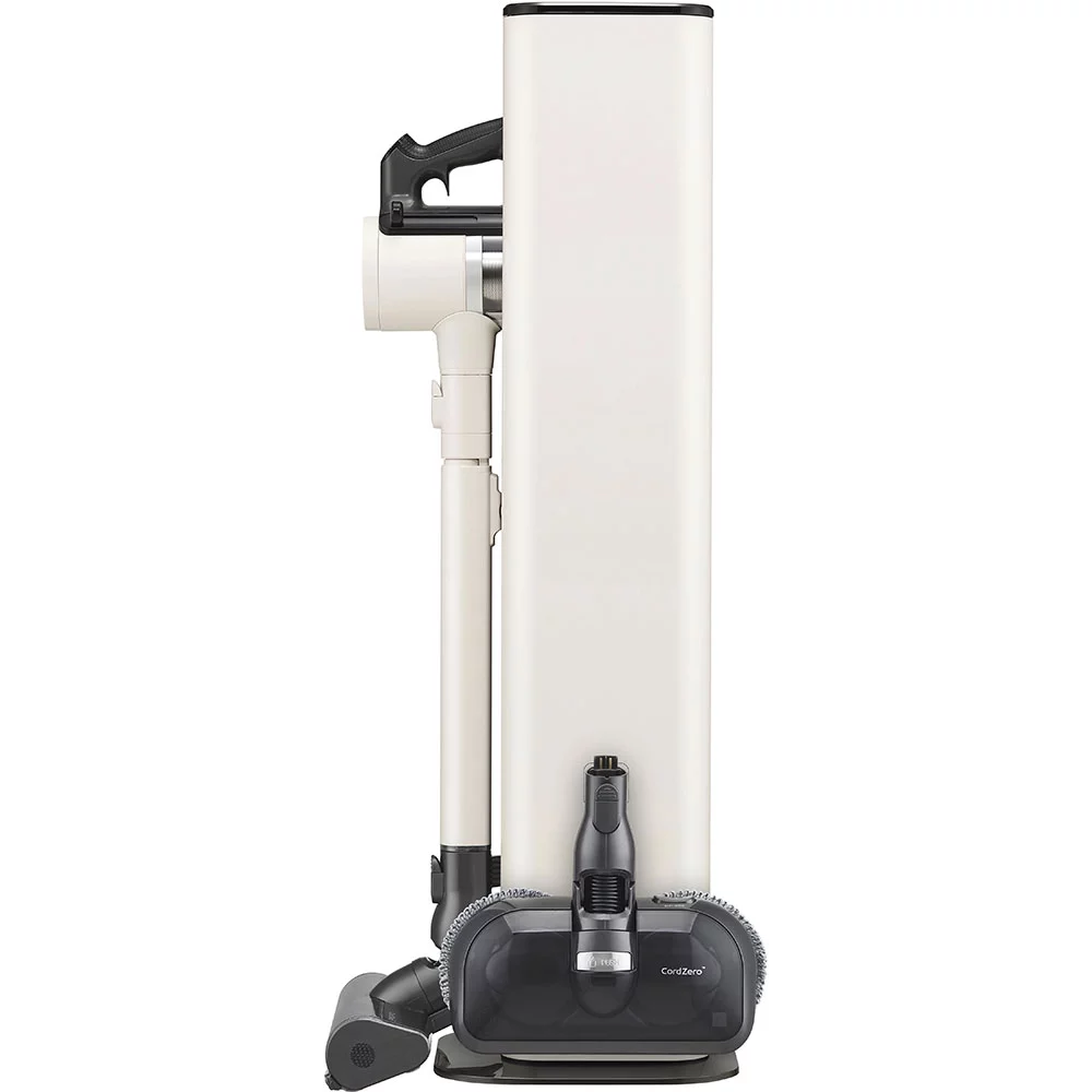 LG - A939KBGS CordZero All in One Auto Empty Cordless Stick Vacuum - Sand Beige
