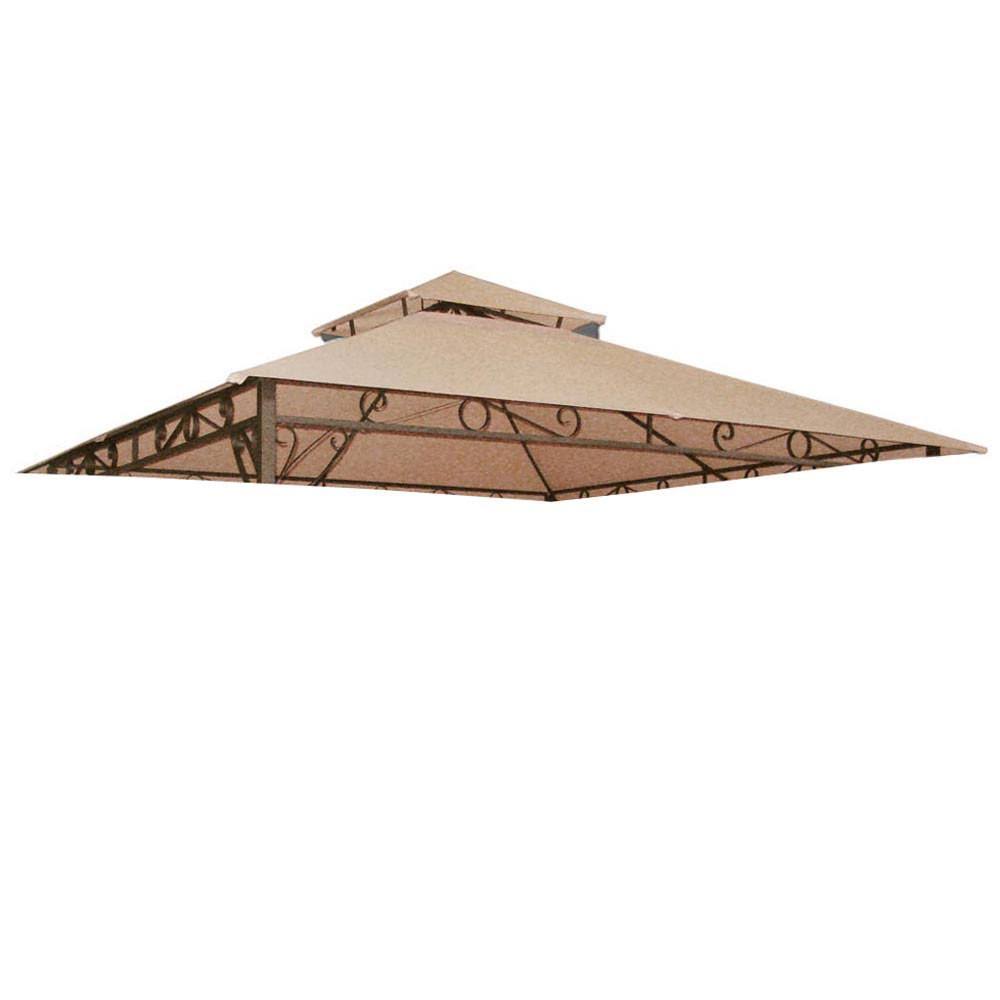 Yescom 10.6&x10.6& Outdoor Gazebo Canopy Top Replacement 2-Tier UV30 200g PA Patio Cover for Madaga Frame