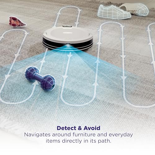 Shark Navigator Robot Vacuum and Self-Empty Base with Bagless 60-Day Capacity Self-Empty Base, SmartPath Navigation, Powerful Pet Hair Pickup, Anti-Hair Wrap, For Carpets & Hard Floors, Grey, RV2120AE