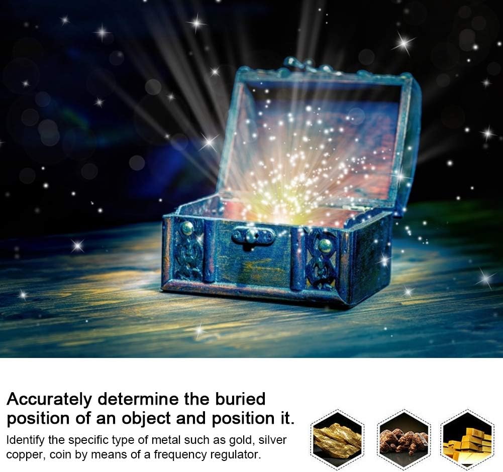 Metal Detector, 100-240V 1400Meters Treasure Scanner, Underground Metal Detector Locator for Gold/Silver/Copper/Precious Stones(US Plug)