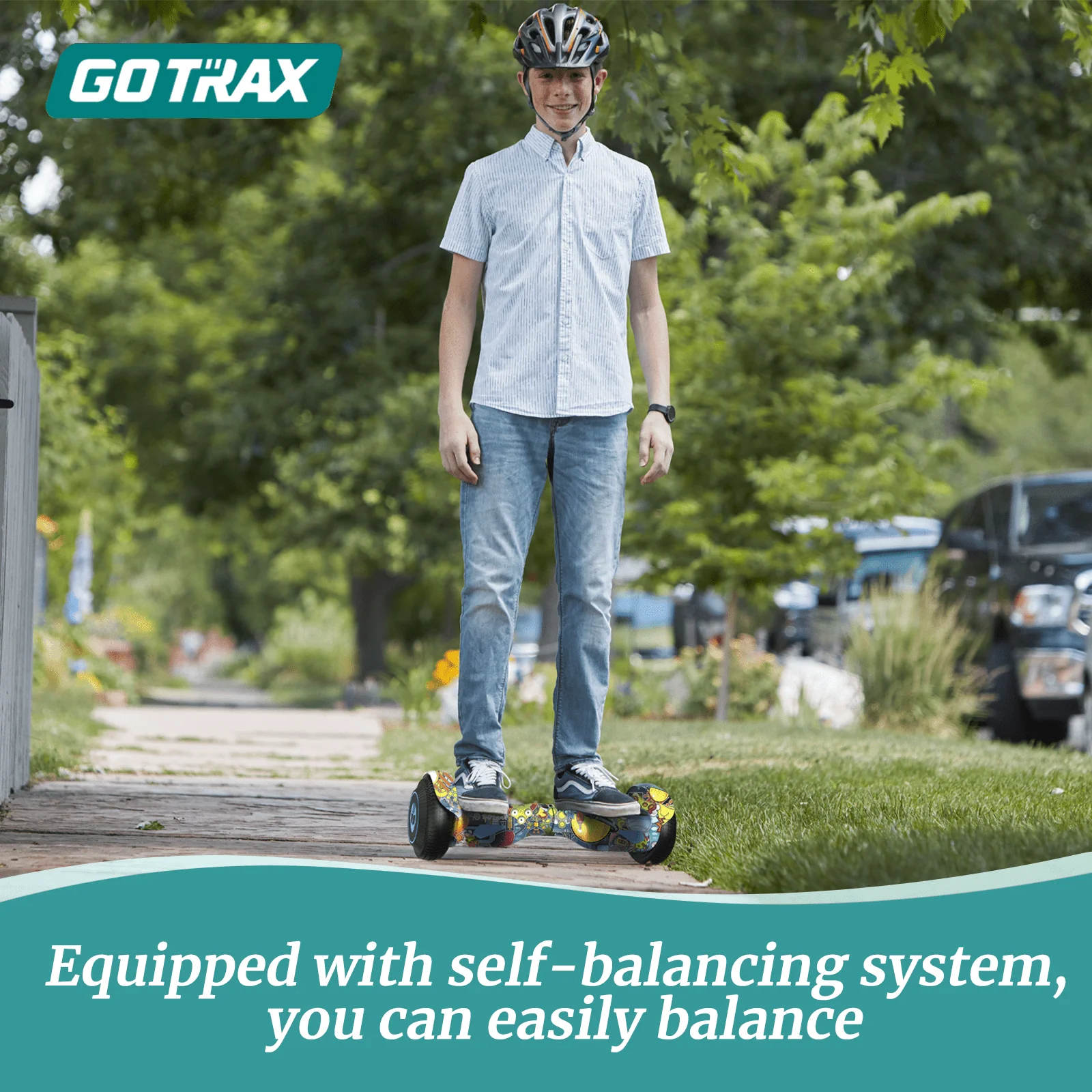Gotrax Edge Hoverboard for Kids Adults, 6.5 Tires 6.2mph & 2.5 Miles Self Balancing Scooter, Black
