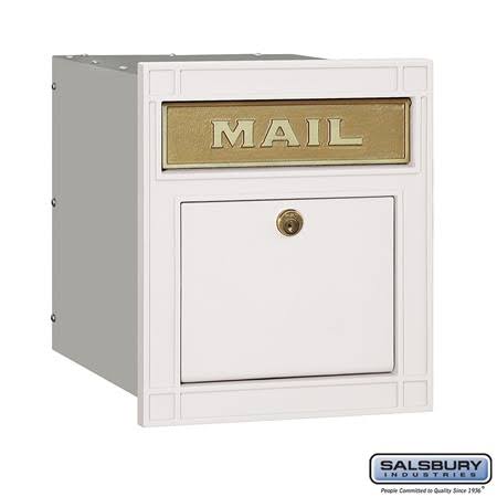 Salsbury Industries 4145p-blk Cast Aluminum Column Mailbox - Locking - Plain Door - Black