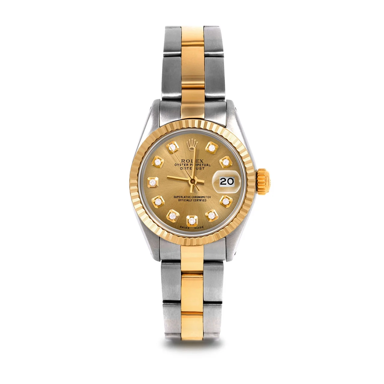Pre-Owned Rolex 6917 Ladies 26mm Datejust Wristwatch Champagne Diamond (3 Year Warranty) (Good)