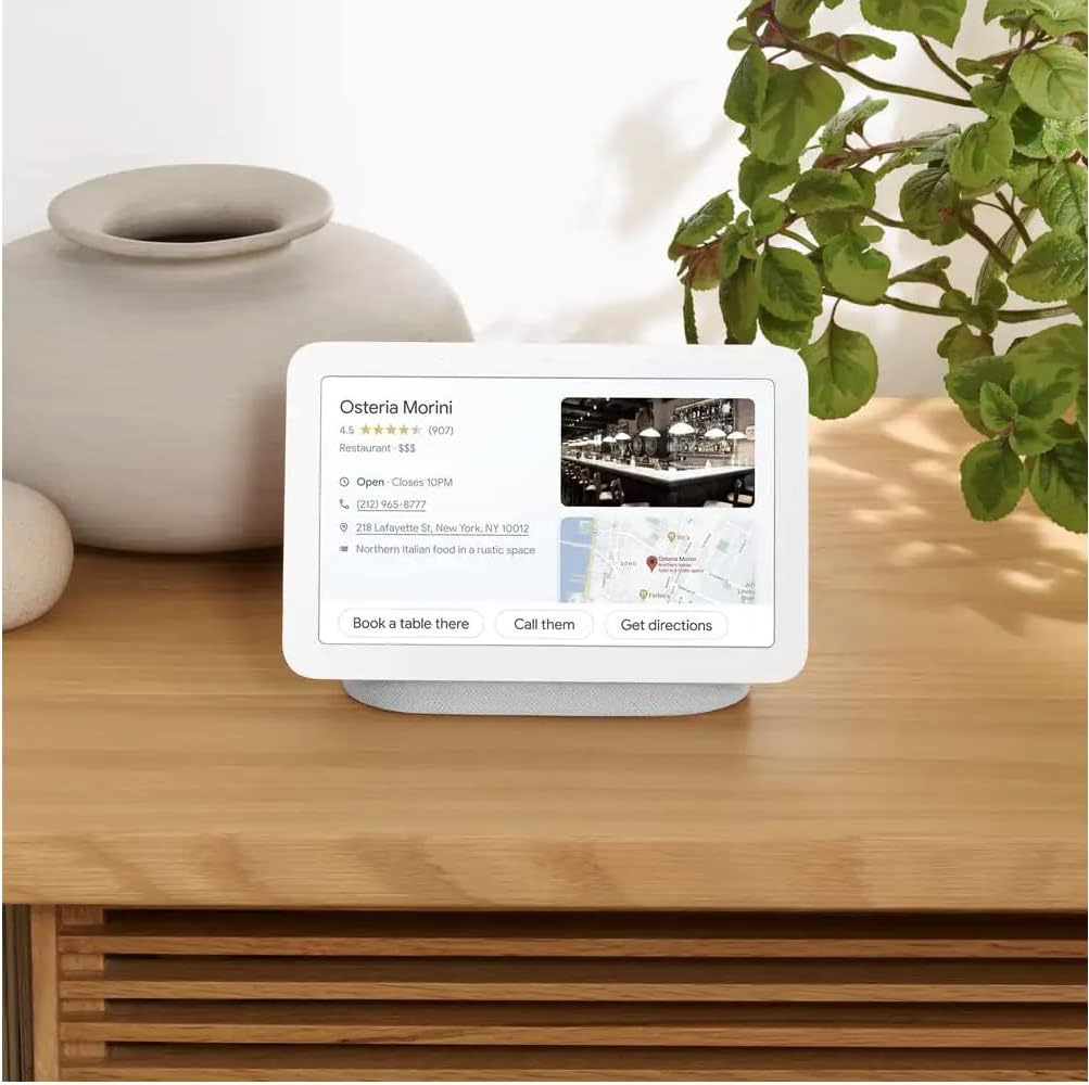 Google 7-Inch Smart Display Bluetooth Speaker for Music and Streaming - Hub (2nd Gen) Chalk Pack of 2