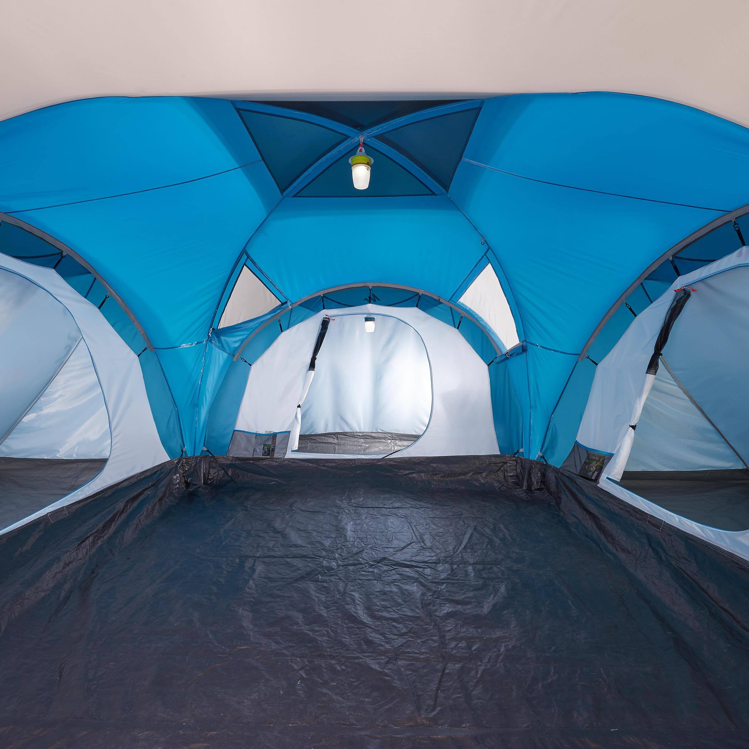 Quechua Arpenaz, Family Camping Tent, 6 Person 3 Room in Blue