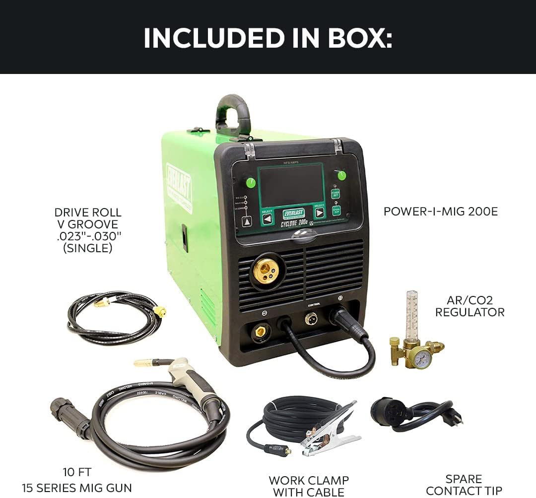 2020 Everlast Power-i-MIG 200E MIG Welder 180a 110/220v