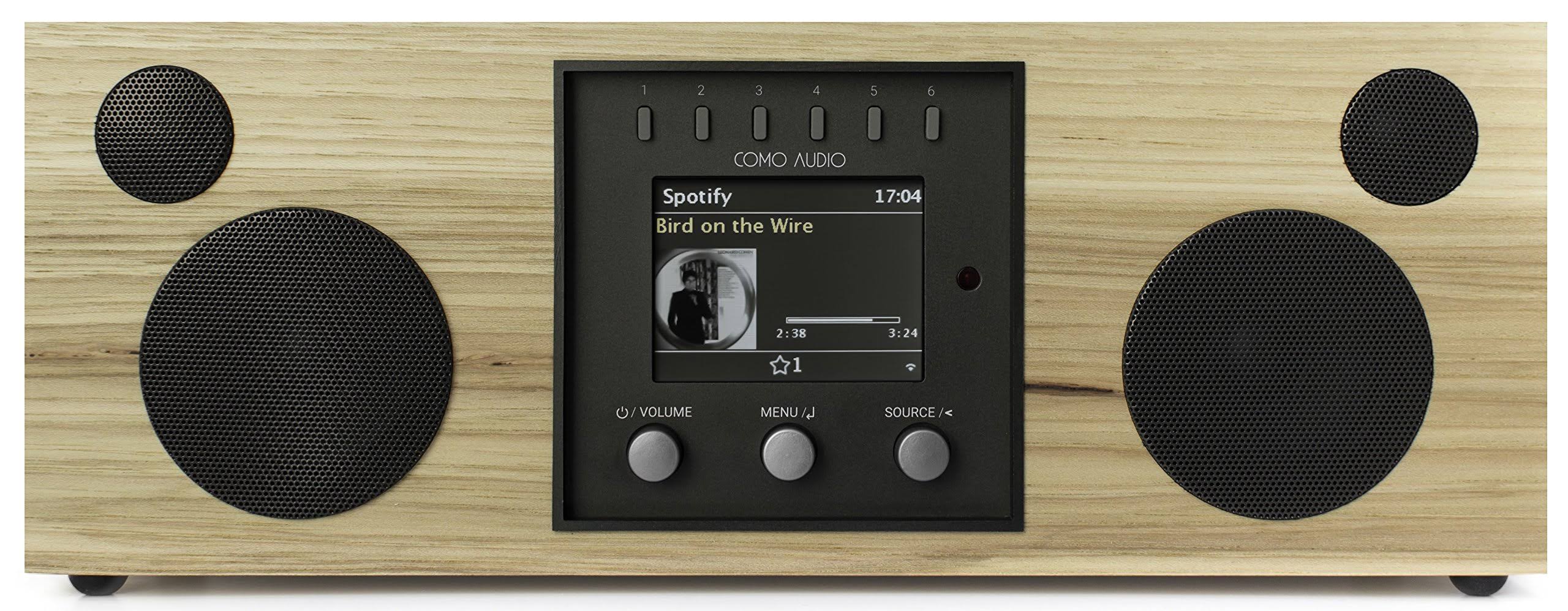 Como Audio Duetto Wireless Music System, Hickory/Black
