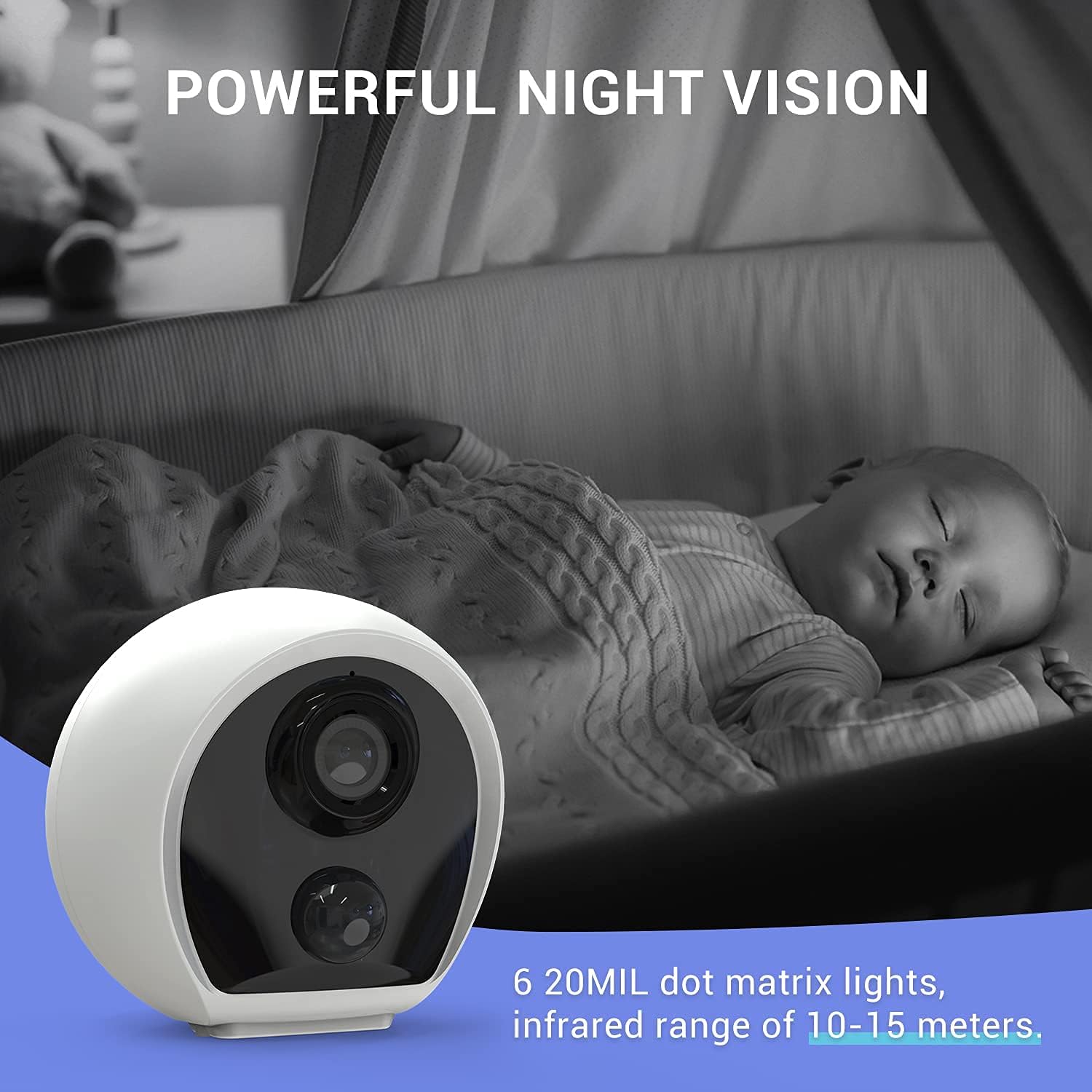 Oiiwak 1080P Home Security Wireless Surveillance Camera for Baby Pet Nanny with Night Vision PIR Motion Detection 2 Way Audio Home Cam Work with Alexa 16G TF Card Cloud Storage(2 Pack)