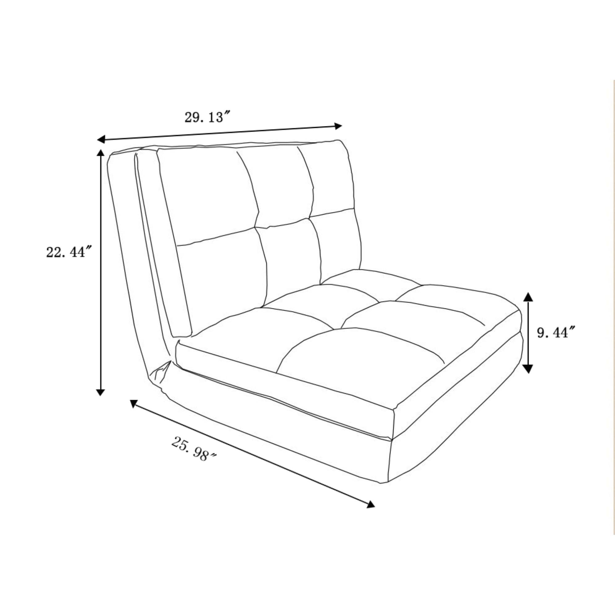 Loungie Microsuede 5-Position Convertible Flip Chair/ Sleeper (Purple)