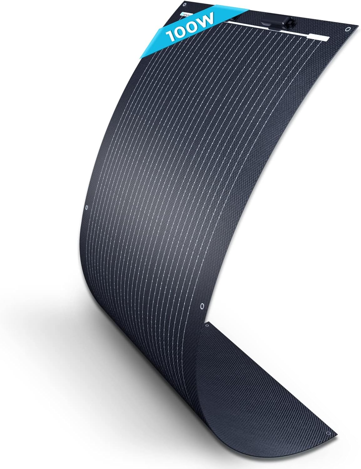 Renogy Flexible Solar Panel 100 Watt 12 Volt Monocrystalline Semi-Flexible Bendable Mono Off-Grid Charger for Marine RV Cabin Van Car Uneven Surfaces