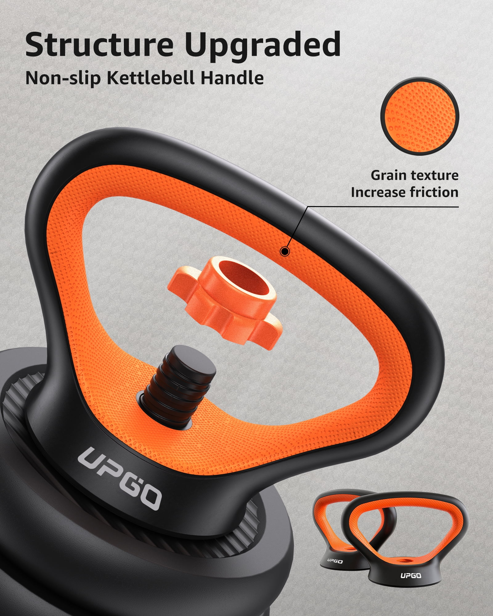UPGO Adjustable Dumbbells, 70lbs Free Weight Set with Connector, 4 in1 Dumbbells Set Used as Barbell, Kettlebells, Push up Stand, Fitness Exercises for Home Gym Suitable Men/Women