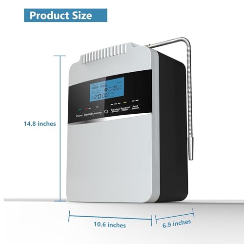 Alkaline Electrolyzed Water Machine Ph 2.5-11.2, Home Filtration System,10000 Liters per Filter,7 Water Settings,Automatic Cleaning,Smart Voice