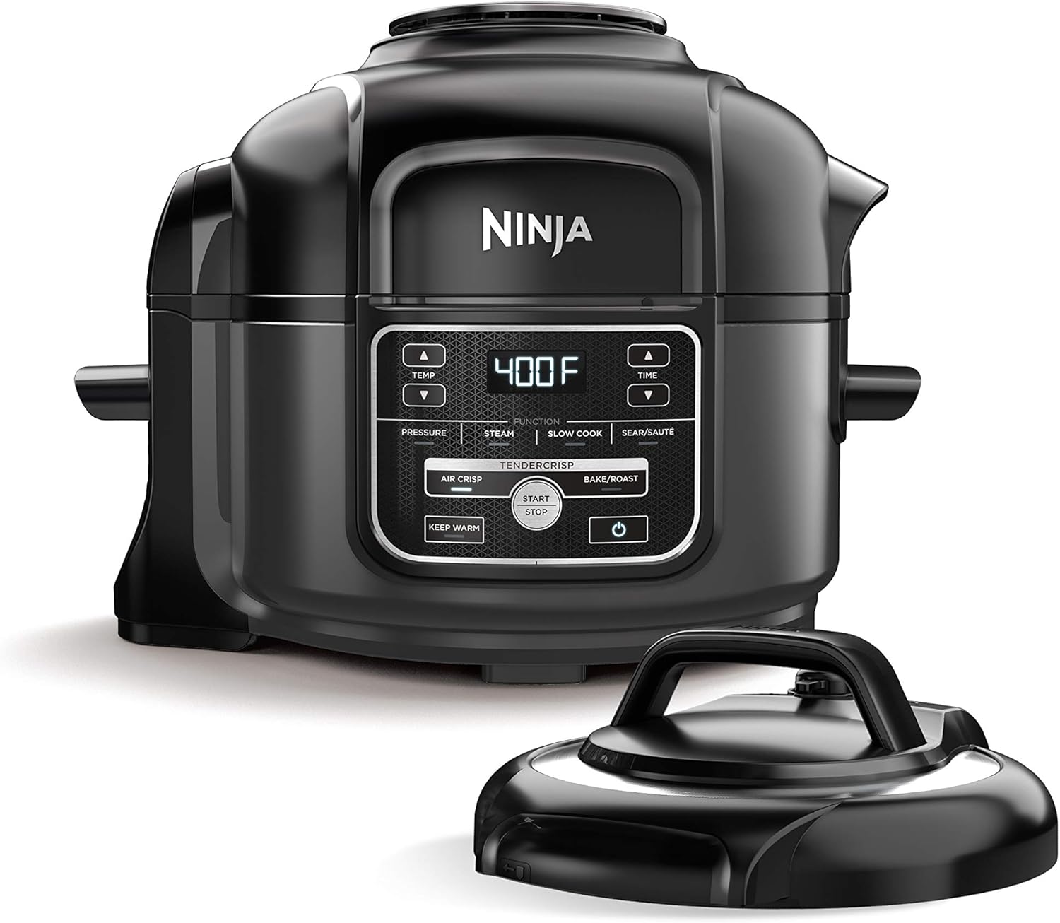 Ninja Foodi 7-in-1 Pressure, Slow Cooker, Air Fryer and More, with 5-Quart Capacity and 15 Recipe Book Inspiration Guide, and a High Gloss Finish