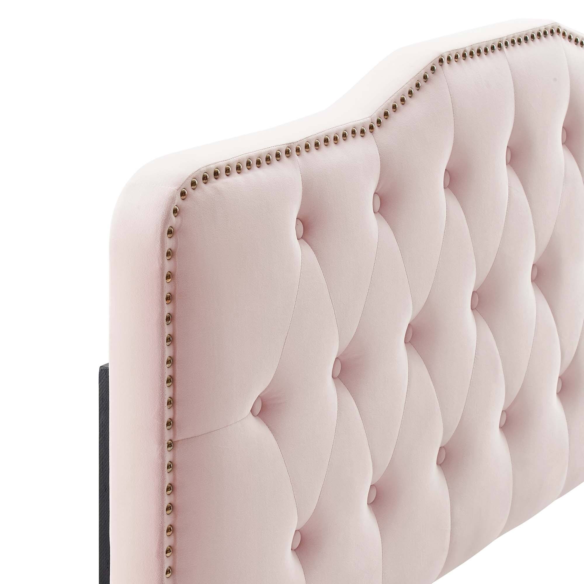 Sophia Tufted Performance Velvet King/California King Headboard - Pink