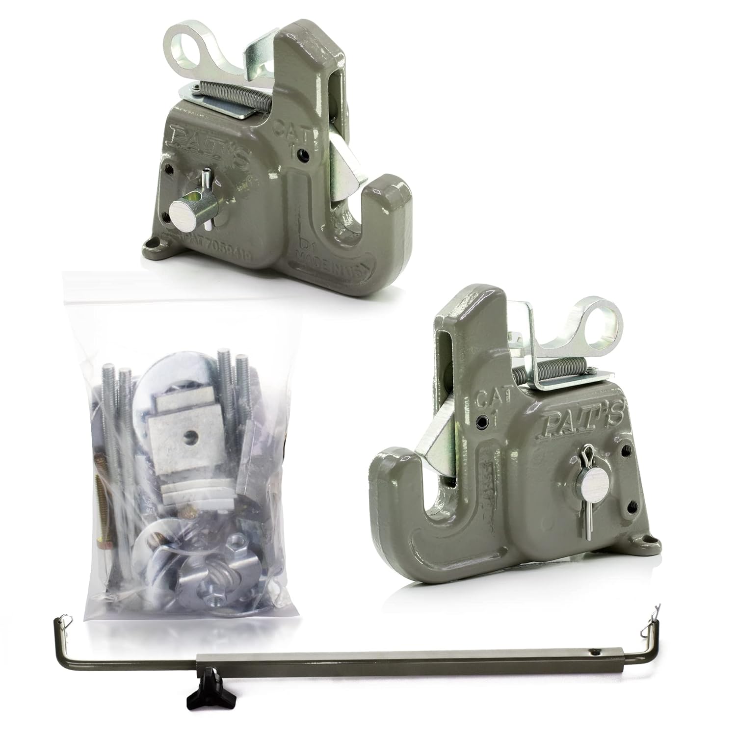 Category #1 Pat's Easy Change with Stabilizer Bar - Best Quick Hitch System On The Market &ndash; Flexible, Durable and Affordable - Comes w/ 4 Pair of Lynch Pin Washers