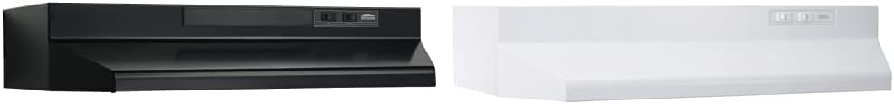 Broan-NuTone F403023 Exhaust Fan for Under Cabinet Two-Speed Four-Way Convertible Range Hood Insert with Light, 30-Inch, Black