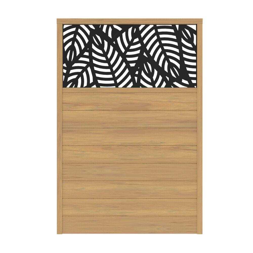 Barrette Outdoor Living 6 ft. x 4 ft. Cypress Vinyl Fence with Sanibel Black Decorative Screen - Shop Hardware Tools Online Store