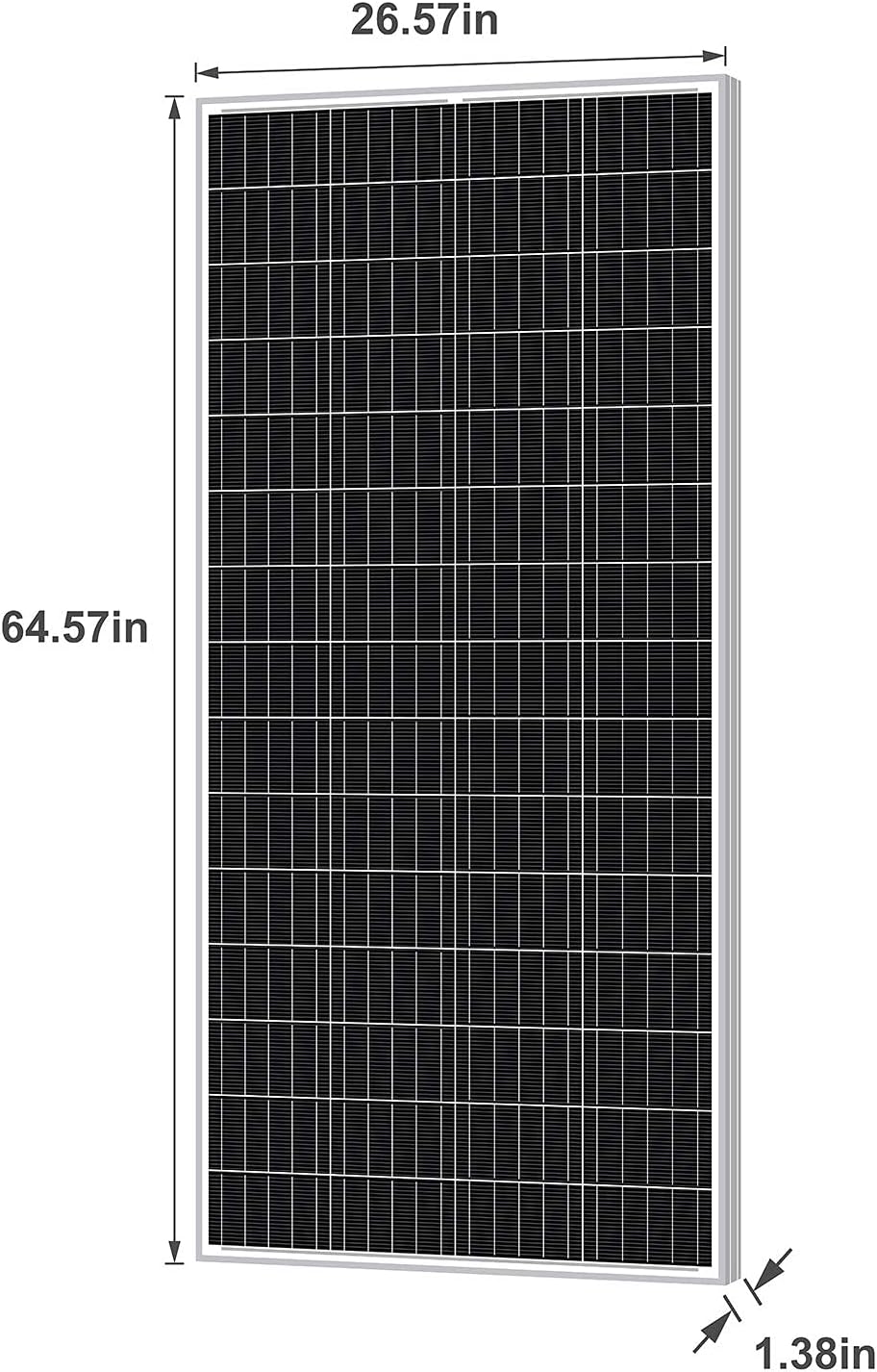 Newpowa 210W(Watts) Solar Panel Monocrystalline 12V High Efficiency Module for RV Marine Boat Trailer Camper Green House Off Grid System