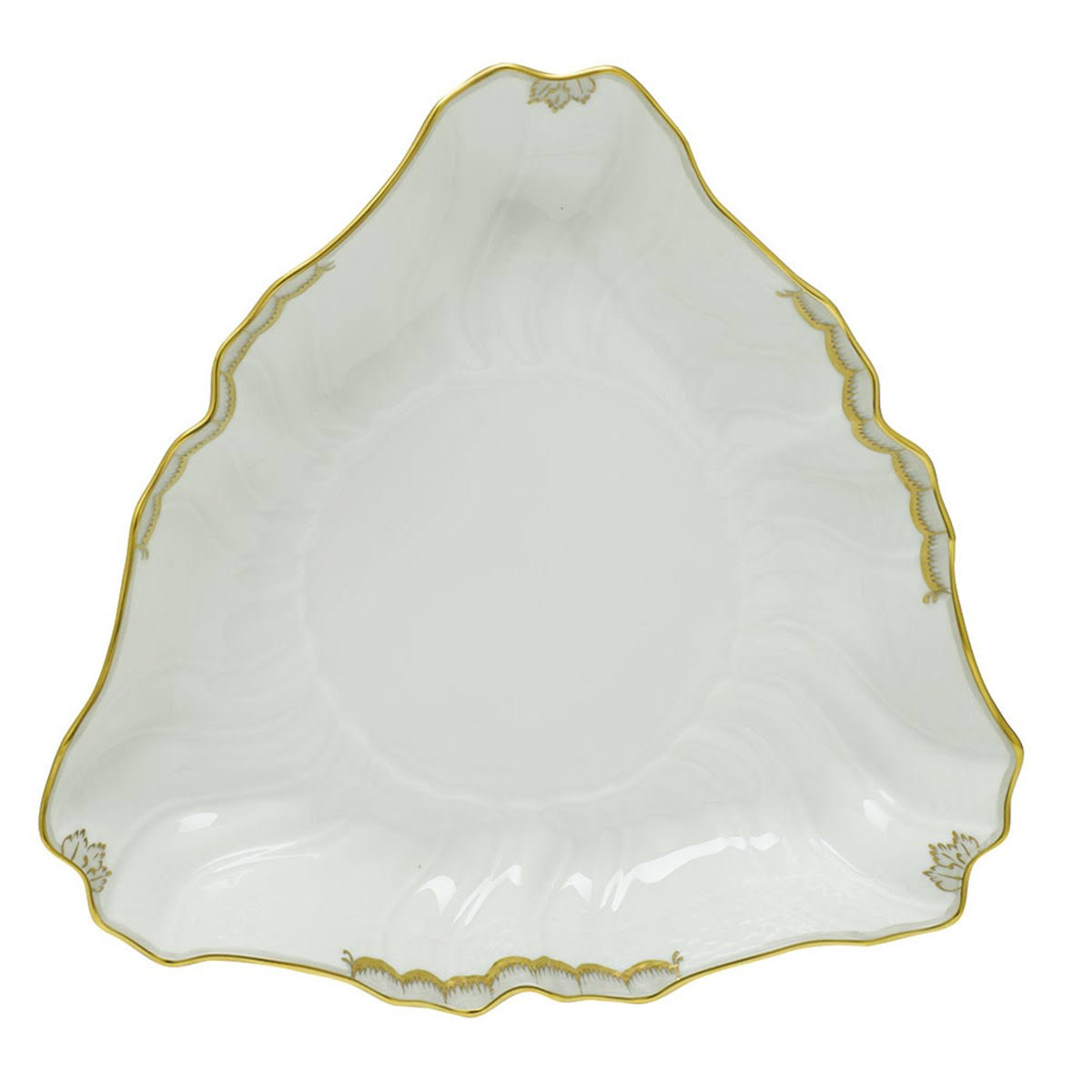Herend Princess Victoria Gray Triangle Dish