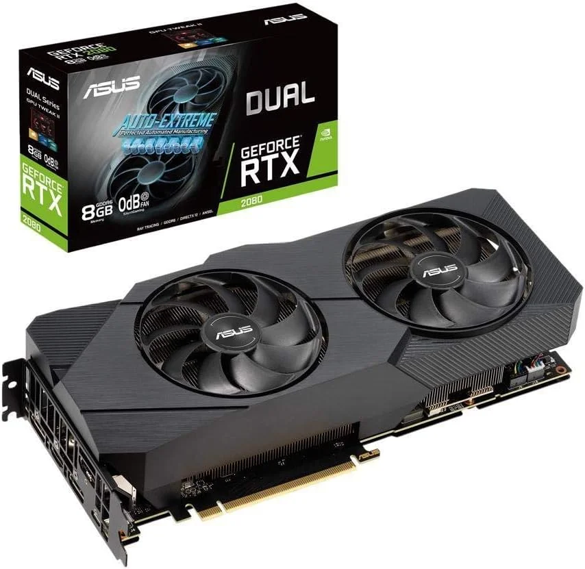 Open Box ASUS DUAL GEFORCE RTX 2080 DIRECTX 12 8GB GDDR6 GRAPHIC CARD DUAL-RTX2080-8G-EVO - Curated Treasures Market