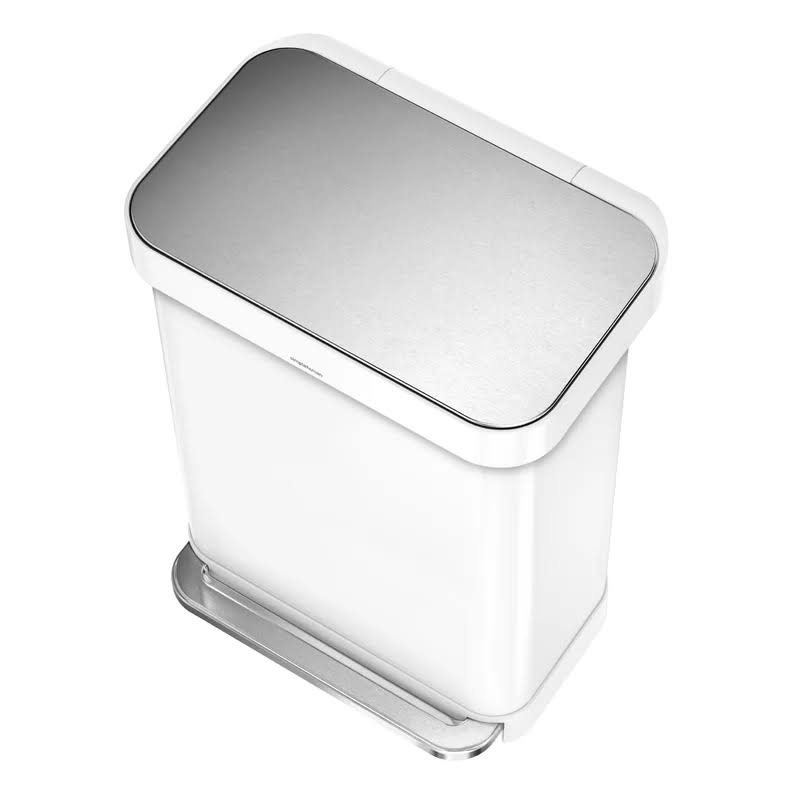simplehuman 55-Liter Rectangular Step Trash Can with Liner Pocket/STAINLESS Steel