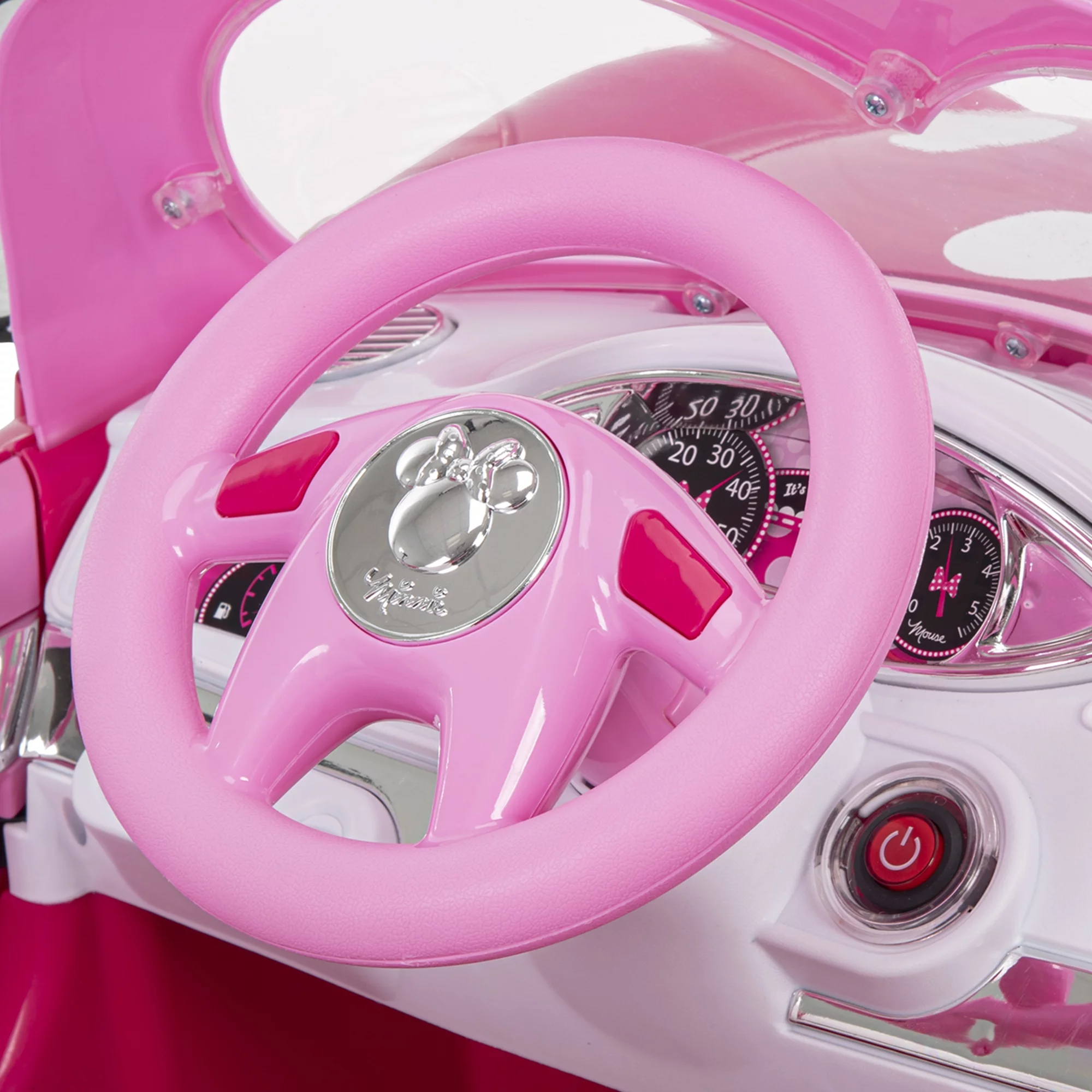 Disney Minnie Mouse Convertible Car 6 Volts Electric Ride-on, for Children Ages 3+ years, by Huffy