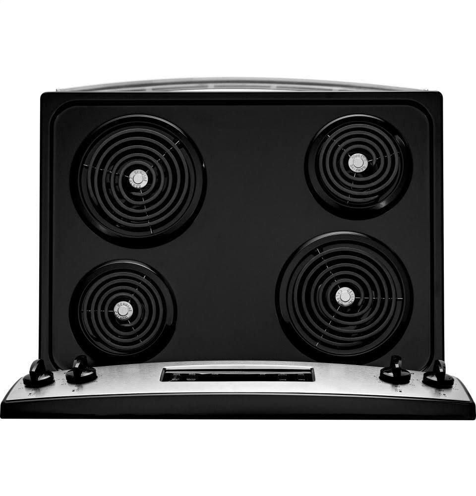 GE JB250RFSS Electric Range - Freestanding - 5.3 cu ft - Stainless Steel/Black