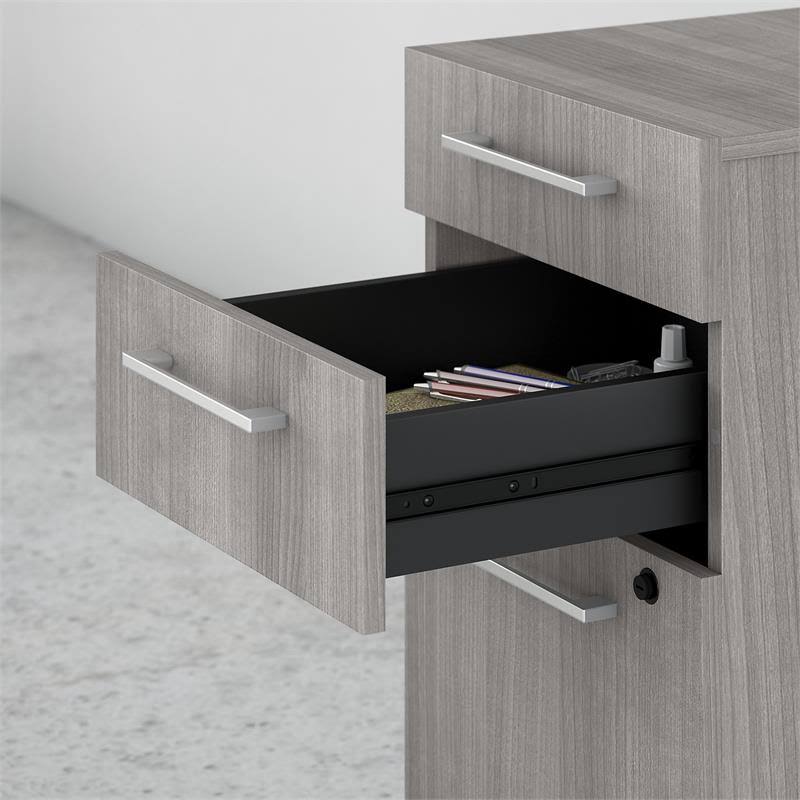 Bush Business Furniture 400 Series 3 Drawer Mobile File Cabinet , Platinum Gray