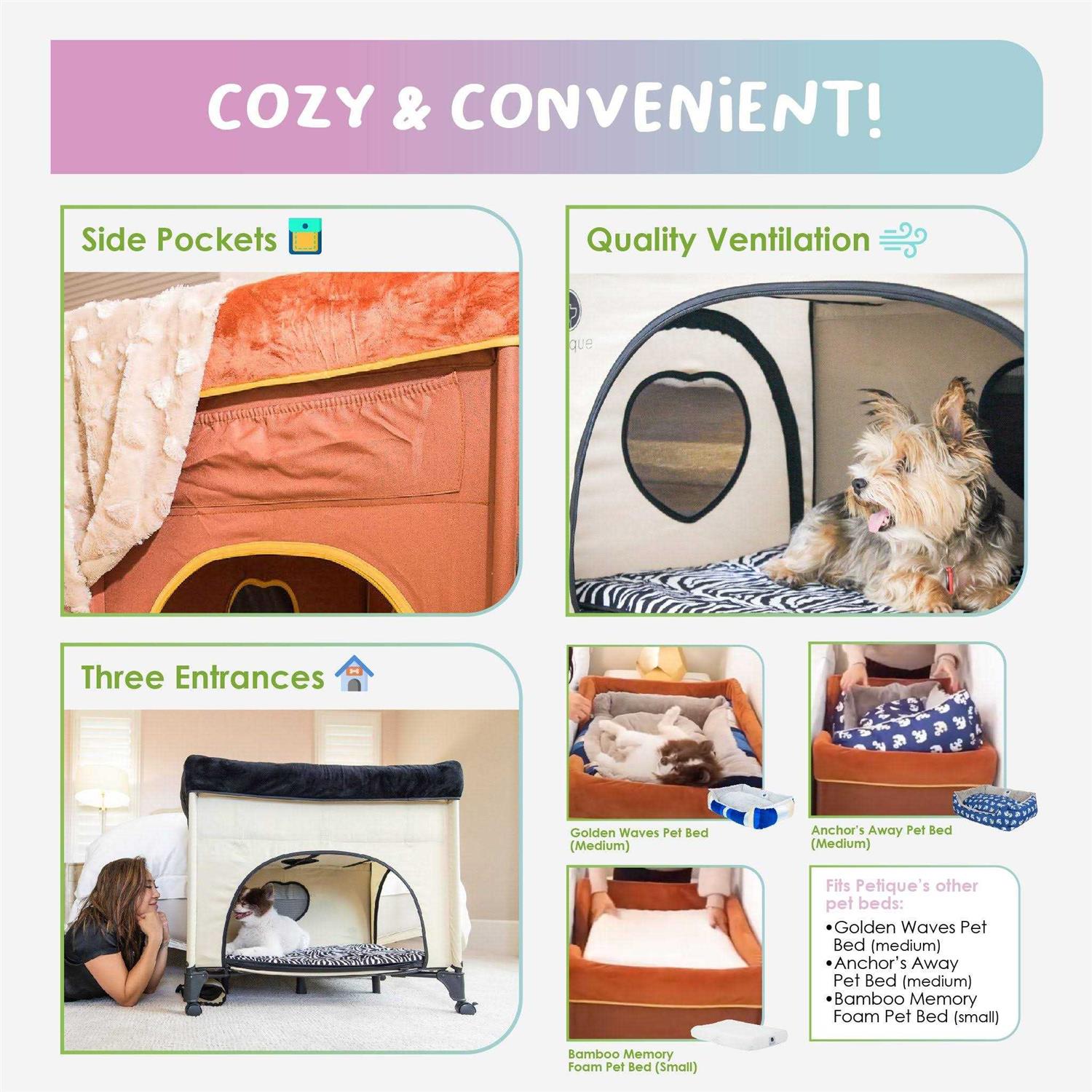 Petique Bedside Lounge Pet Bed - Pet Supplies online store