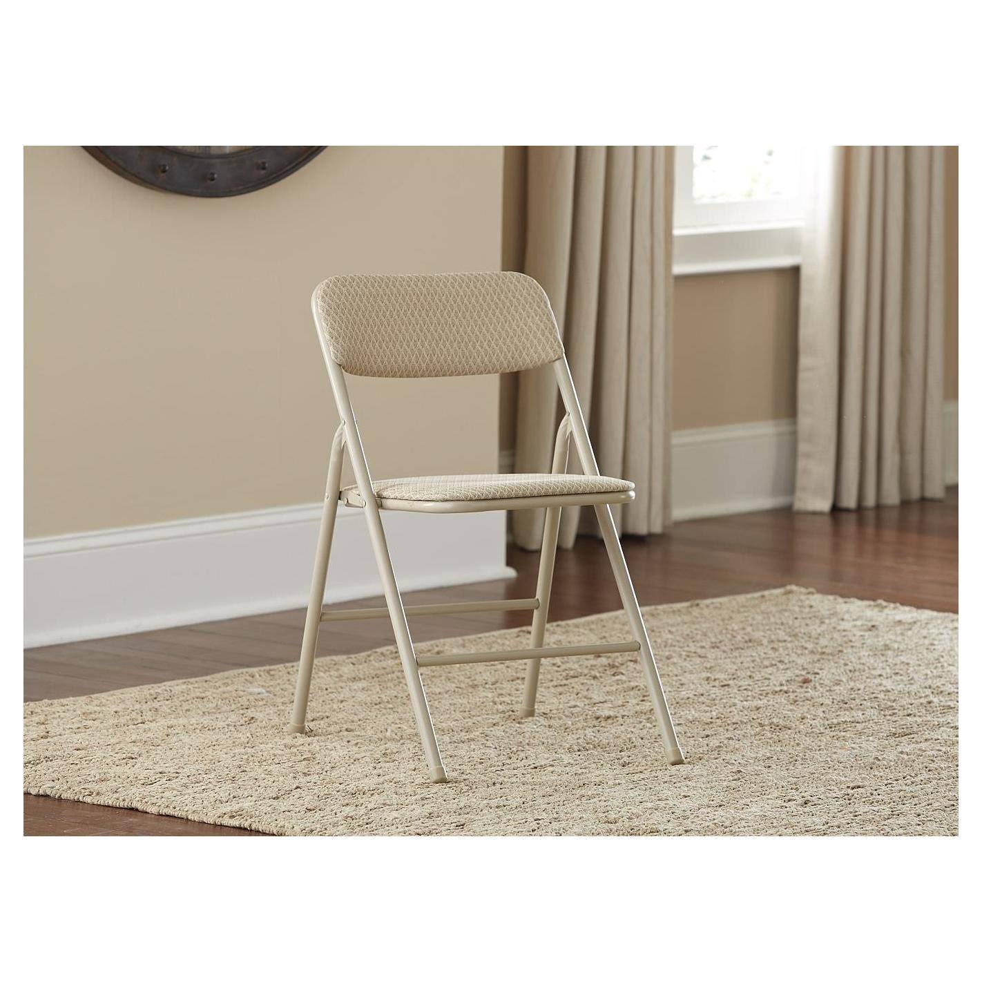 Cosco 5-Piece Folding Table and Chair Set, Wheat