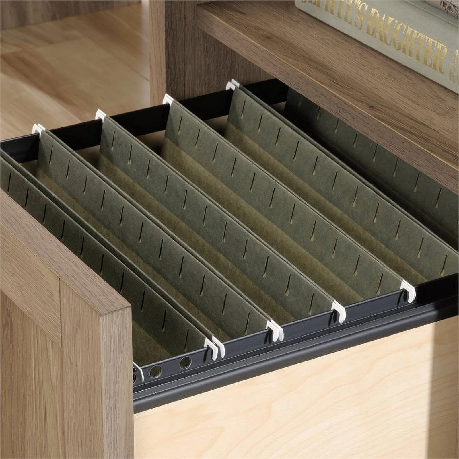 Sauder Barrister Lane L-Desk, Salt Oak Finish
