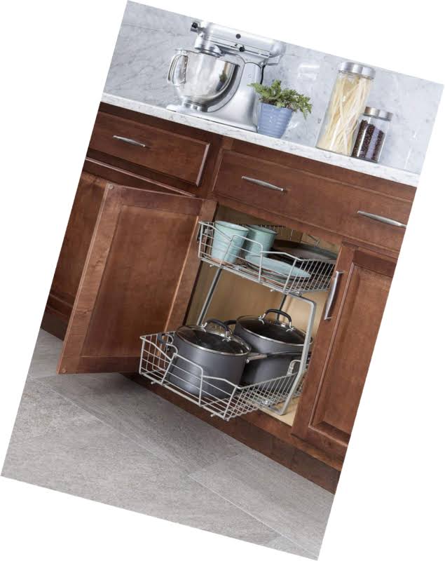 ClosetMaid 2-Tier Kitchen Cabinet Organizer, Nickel
