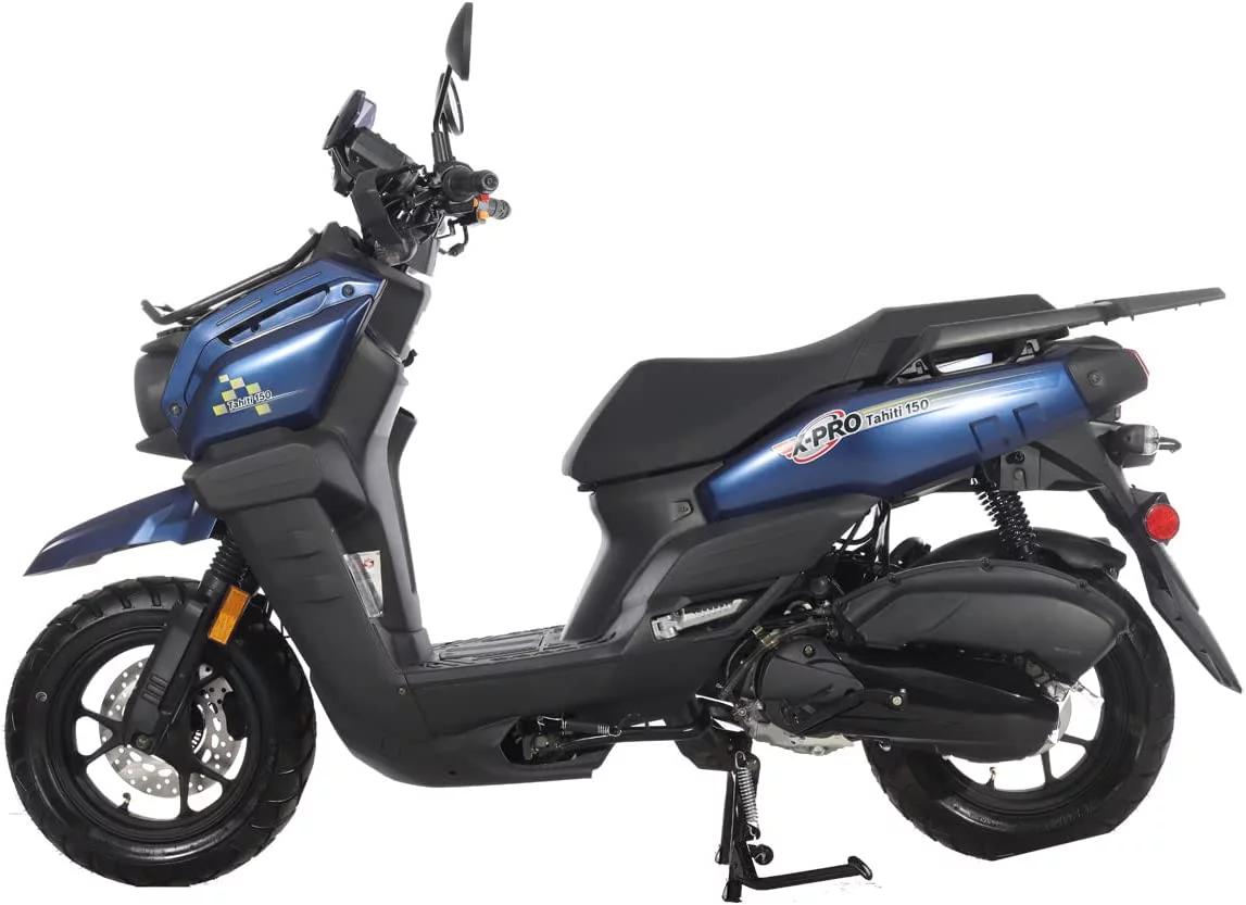 X-Pro Brand New 150cc Gas Moped Scooter, 12" Aluminum Wheels Electric/Kick Start - Curated Treasures Market