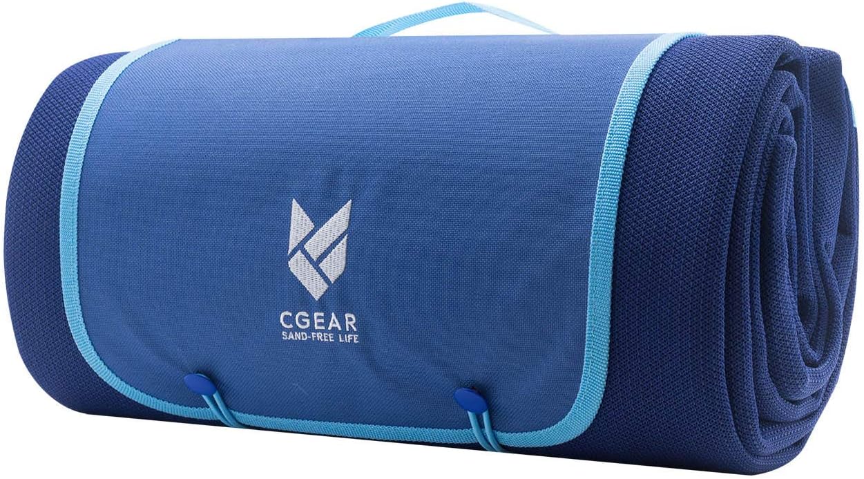 CGEAR Sandlite &ndash; Patented Sand-Free Beach Mat &ndash; Multi Use Outdoor Camping Mat, Picnic Blanket, Exercise Stretching Mat &ndash; Rollup Compact &ndash; Also Great for Families and Equipment Protection