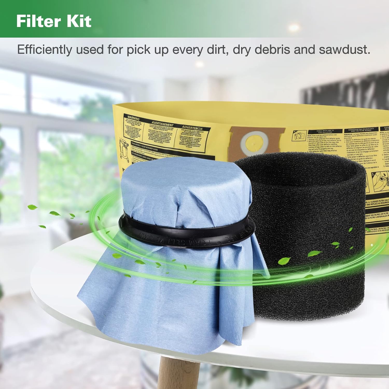 Shop-Vac 5 Gallon 4.5 Peak HP Wet/Dry Vacuum 6PC Filter Kit