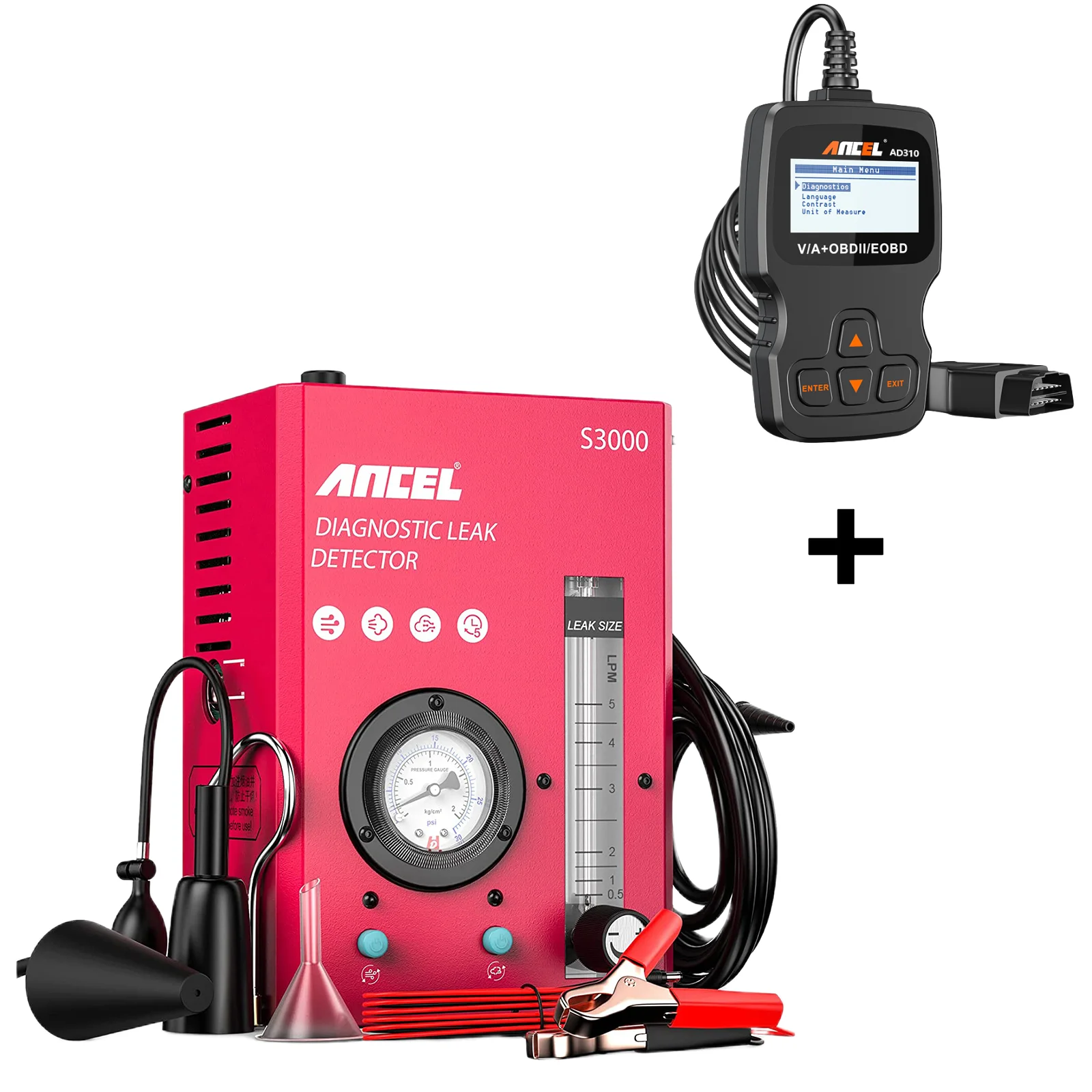 Ancel S3000 Car Smoke Machine Leak Detector All Pipe EVAP Vacuum Leakage Locator Automotive Truck - Curated Treasures Market