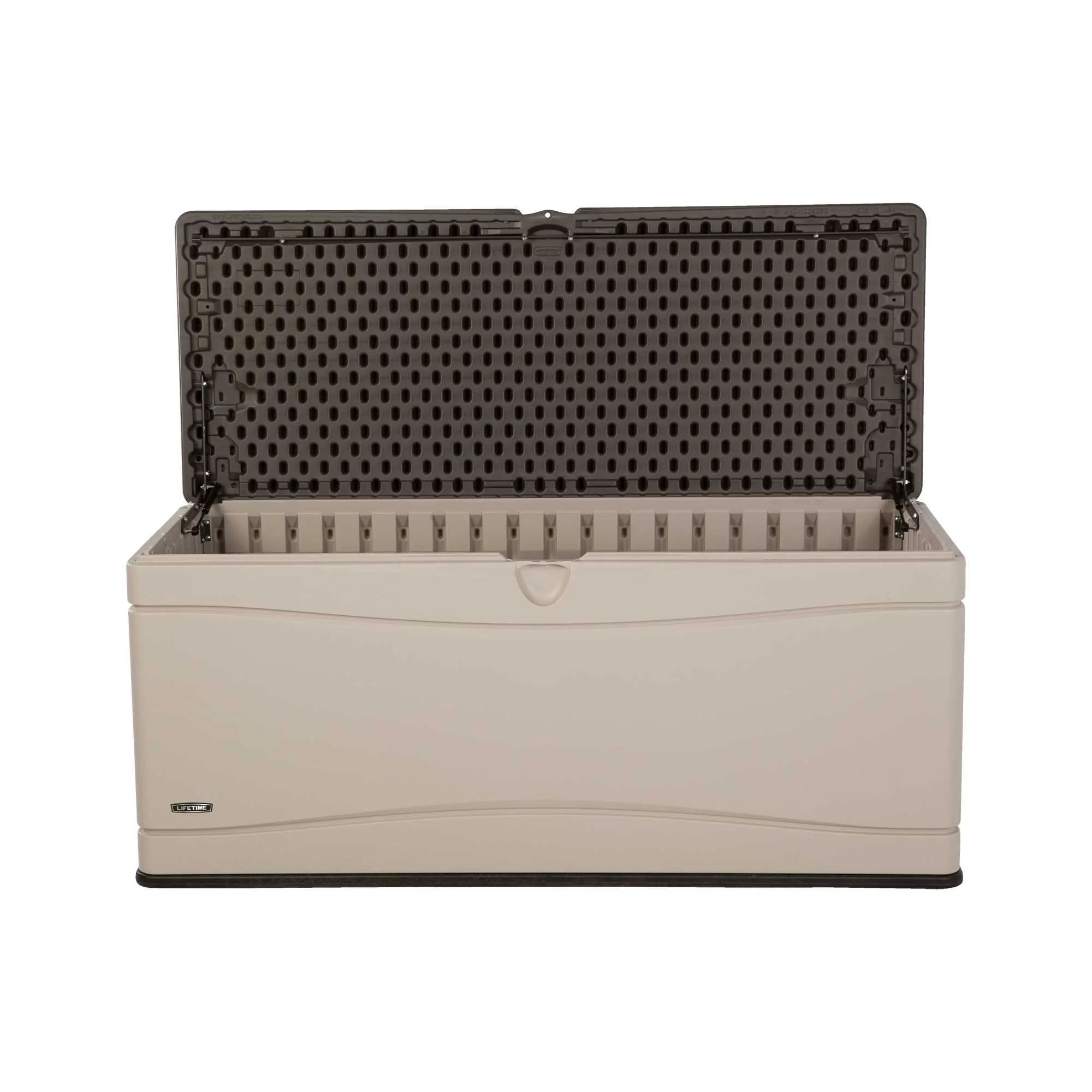 Lifetime Heavy-Duty 130 Gallon Plastic Deck Box, Desert Sand (60012)