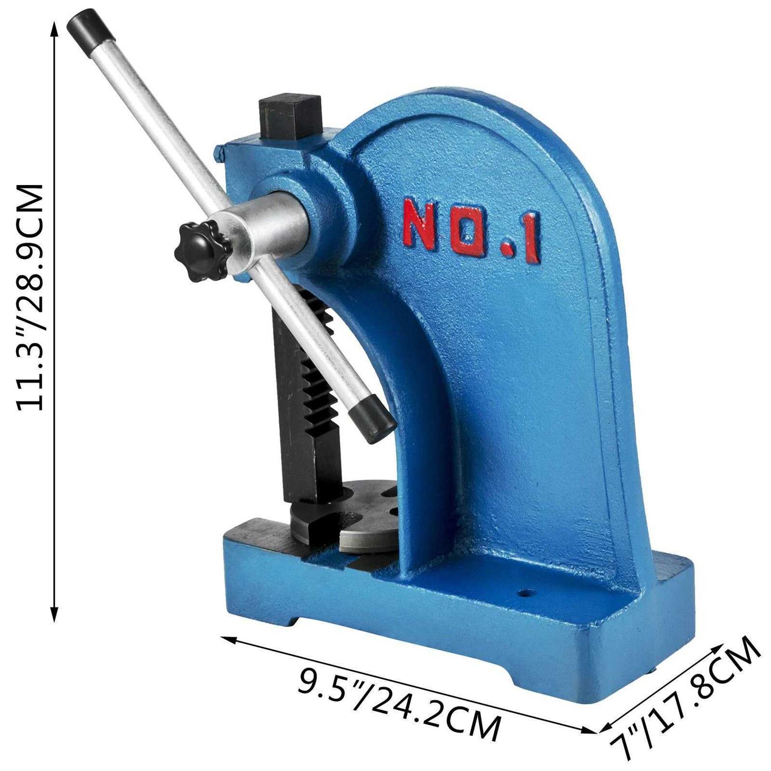 VEVOR Manual Arbor Press 1 Ton Heavy Duty Arbor Press with 4-5/8 Inch Maximum Height Manual Desktop Arbor Press Cast Iron Material for Riveting - Shop Hardware Tools Online Store