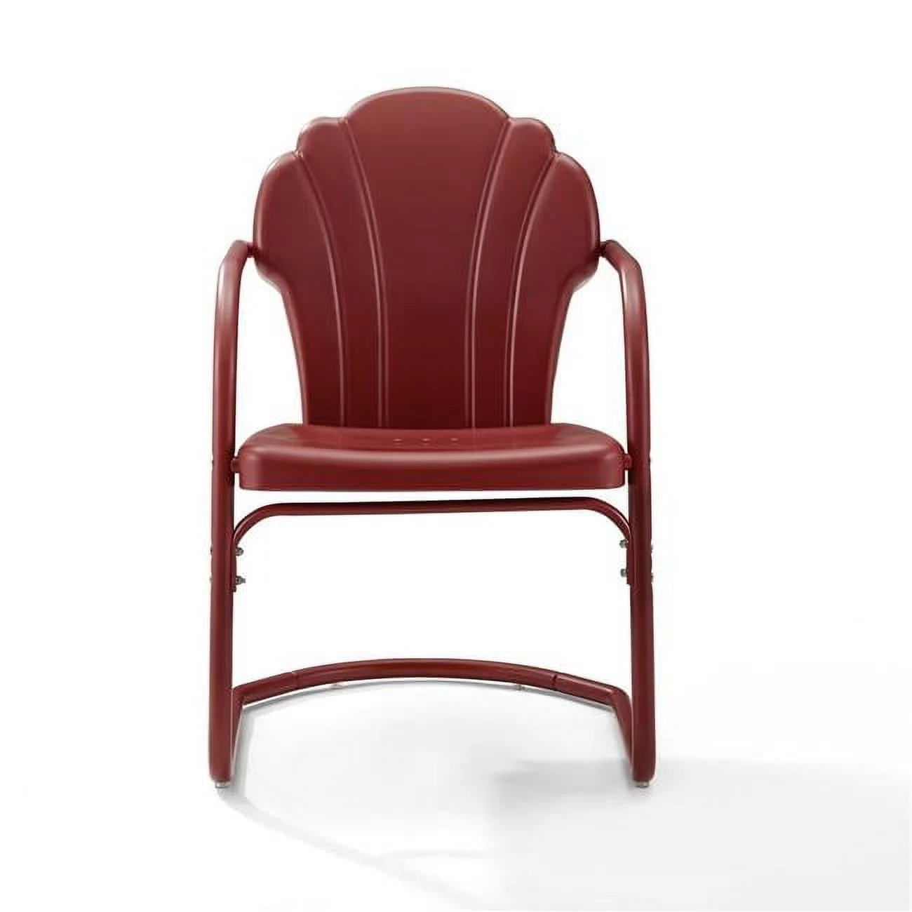 Tulip Retro Metal Chair, Dark Red Satin - 33 x 24.5 x 20.5 in.