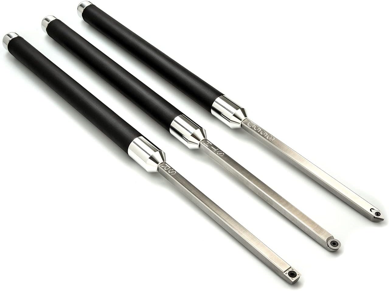 Simple Woodturning Tools Carbide Lathe Turning Tool Set of 3 Full Size with 17" Foam Grip Handles, USA Made