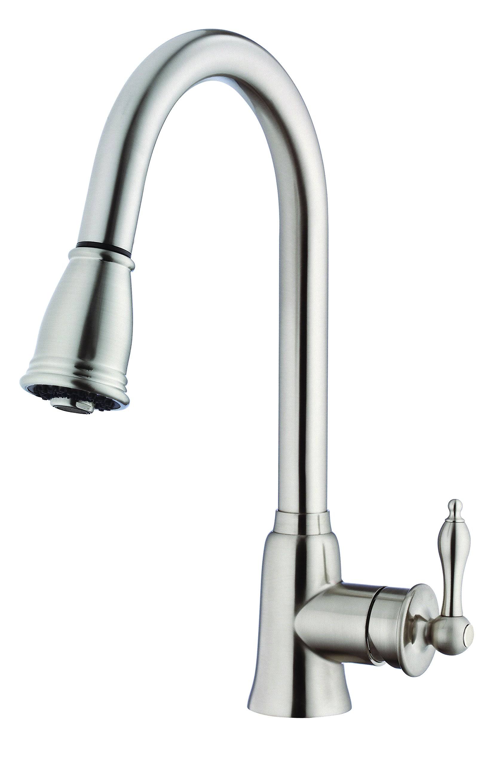 Danze D454410SS Prince Single Handle Pull-Down Kitchen Faucet Stainless Steel